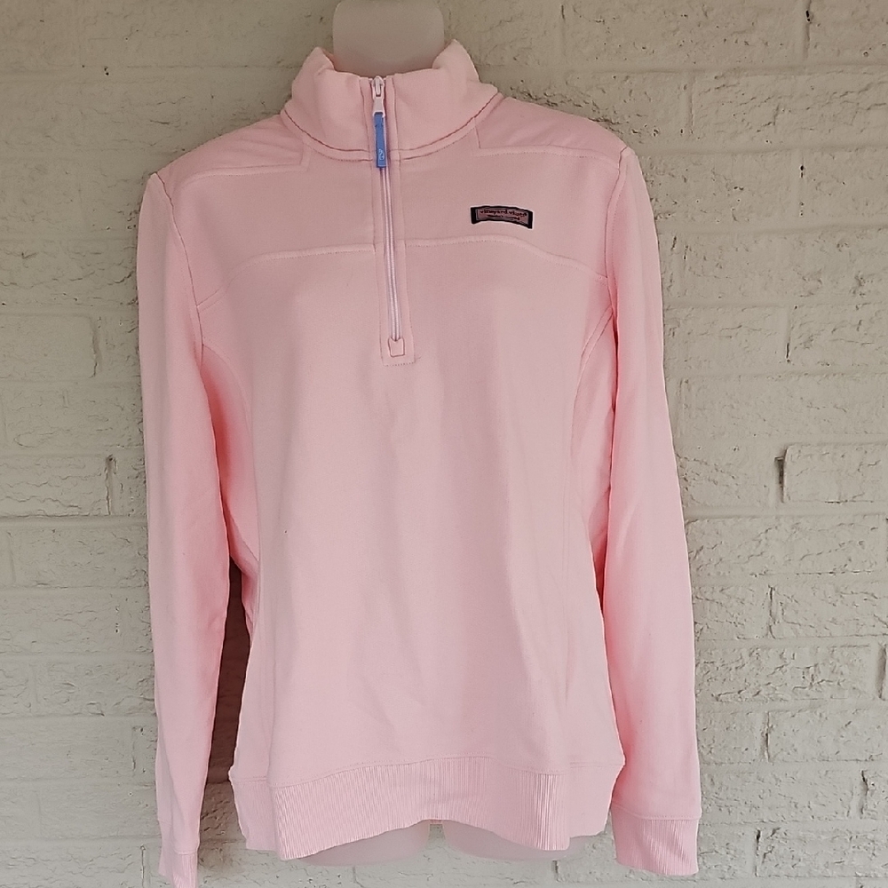 Pink Quarter-Zip Pullover